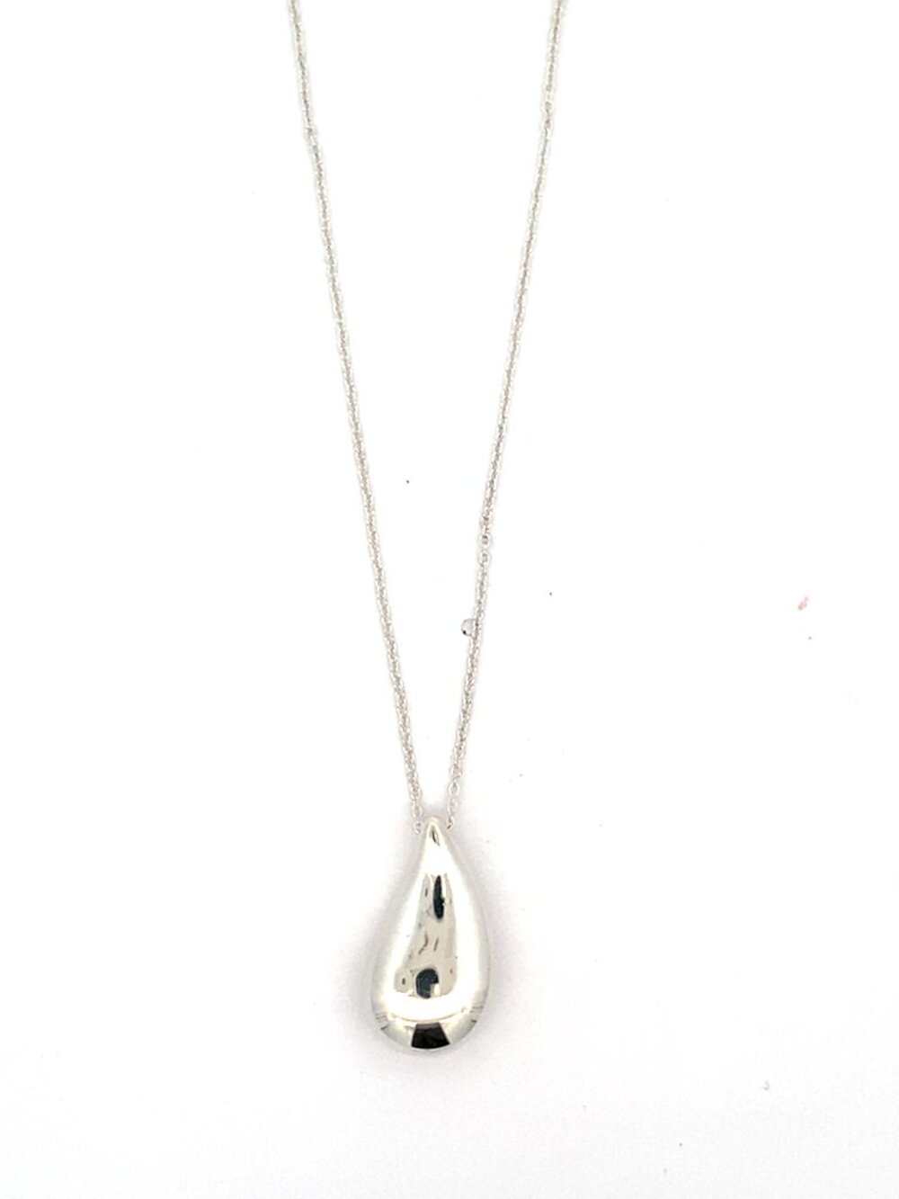 Tiffany & Co Elsa Peretti Sterling Silver Teardrop Pendant Necklace - 24.5"